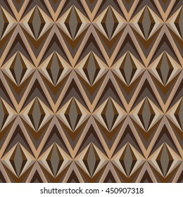 Seamless pattern with art deco motives. Abstract vector wallpaper in retro style. Stylish geometrical print template for fabric and paper.