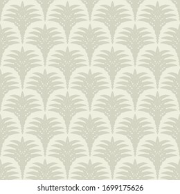 Seamless pattern in art Deco style. Decorative illustration of a palm tree, vintage ornament in vector. Wallpaper or elegant fabric