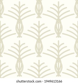 Seamless pattern in art Deco style. Decorative illustration of a palm tree, vintage ornament in vector. Wallpaper or elegant fabric