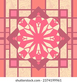 Seamless pattern in art deco style - hand drawn vector illustration. Flat color design.