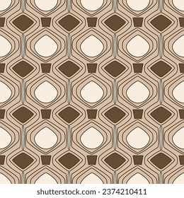 Seamless pattern in art deco style - hand drawn vector illustration. Flat color design.