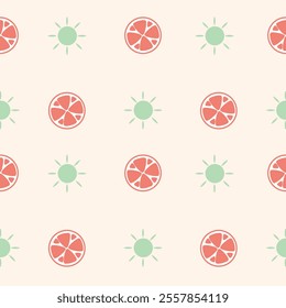 Seamless pattern with art design elements, Vector summer background.