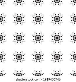 Nahtloses Muster im Jugendstil.Komplexes geometrisches Muster.Ein Muster aus feinen Linien.Zarter schwarzer Spitz auf weißem Hintergrund.Mesh Muster.Für die Dekoration von Stoff, Papier, Tapete und Verpackung.