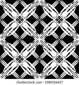Seamless pattern in art Nouveau style.Complex geometric pattern.Mesh pattern.A pattern of fine lines.White ornament on a black background.For decorating fabric, paper, Wallpaper, and packaging.