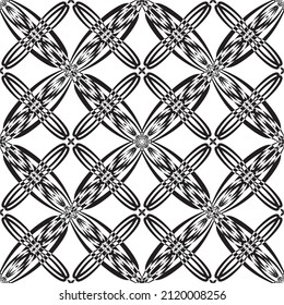 Seamless pattern in art Nouveau style.Complex geometric pattern.A pattern of fine lines.Delicate black lace on a white background.Mesh pattern.For decorating fabric, paper, Wallpaper, and packaging.