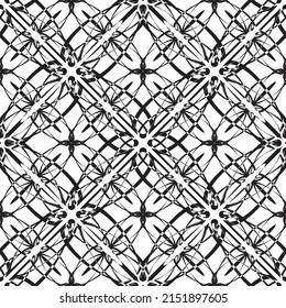 Seamless pattern in art Nouveau style.Complex geometric pattern.A pattern of fine lines.Delicate black lace on a white background.Mesh pattern.For decorating fabric, paper, Wallpaper, and packaging.