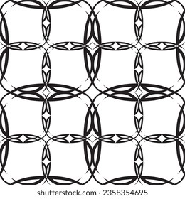 Seamless pattern in art Nouveau style.Complex geometric pattern.A pattern of fine lines.Delicate black lace on a white background.Mesh pattern.For decorating fabric, paper, Wallpaper, and packaging.