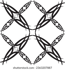 Seamless pattern in art Nouveau style.Complex geometric pattern.A pattern of fine lines.Delicate black lace on a white background.Mesh pattern.For decorating fabric, paper, Wallpaper, and packaging.