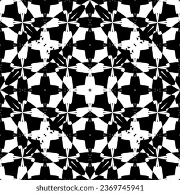 Seamless pattern in art Nouveau style.Complex geometric pattern.A pattern of fine lines.Delicate black lace on a white background.Mesh pattern.For decorating fabric, paper, Wallpaper, and packaging.