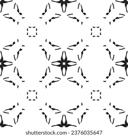 Patrón inmaculado en estilo Art Nouveau.Patrón geométrico complejo.Patrón de líneas finas.Lugar negro delgado sobre un fondo blanco.Patrón de malla.Para la decoración de tejidos, papel, papel pintado y empaque.