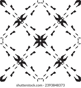 Seamless pattern in art Nouveau style.Complex geometric pattern.A pattern of fine lines.Delicate black lace on a white background.Mesh pattern.For decorating fabric, paper, Wallpaper, and packaging.