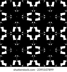 Seamless pattern in art Nouveau style.Complex geometric pattern.Mesh pattern.A pattern of fine lines.White ornament on a black background.For decorating fabric, paper, Wallpaper, and packaging.