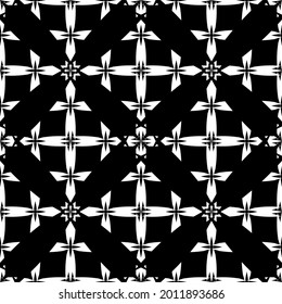 Seamless pattern in art Nouveau style.Mesh pattern. Complex geometric pattern. White pattern on a black background. For decorating fabric, paper, Wallpaper, and packaging.