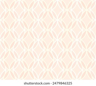 Seamless pattern with artistic floral ornamental lines. Flourish geometric minimal retro backdrop. Lines petals. Good for fabric, textile, wallpaper or package background design