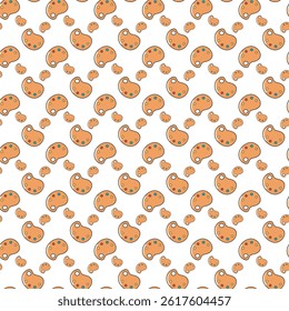 Seamless Pattern with Artistic Palettes in an Orange-Themed Design