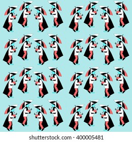 Seamless pattern with artistic touch. Vintage.