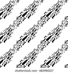 Seamless pattern with asian ornament. Geometric stylish background. Vector repeating texture