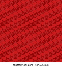 Seamless pattern in asian style.