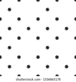 Seamless Pattern Asterisk Mono Color