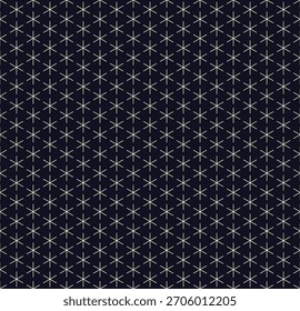 Patrón sin fisuras de símbolos de asterisco. Líneas cruzadas con líneas de Vertical blancas adicionales sobre un fondo azul. Textil, repetitivo, interminable, cuadrado, diseño. Vector
