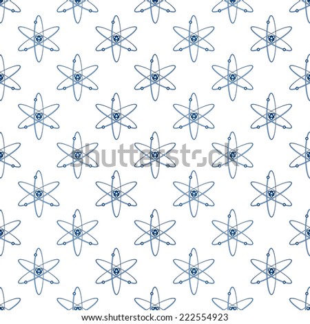 Seamless pattern of the atom symbols