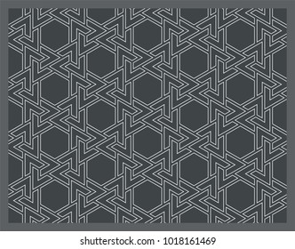 Seamless pattern in authentic arabian style. Color watches control. Unexpanded strokes