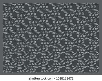 Seamless pattern in authentic arabian style. Color watches control. Unexpanded strokes