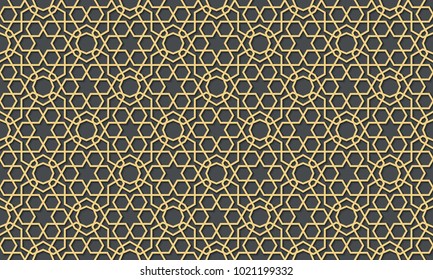 Seamless pattern in authentic arabian style. Color watches control