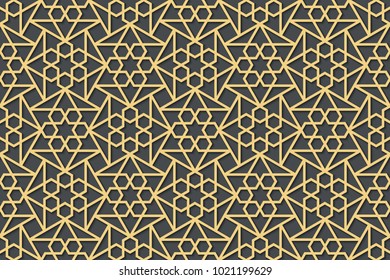 Seamless pattern in authentic arabian style. Color watches control
