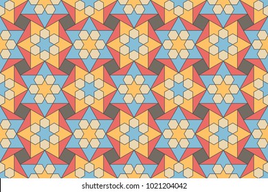 Seamless pattern in authentic arabian style. Color watches control