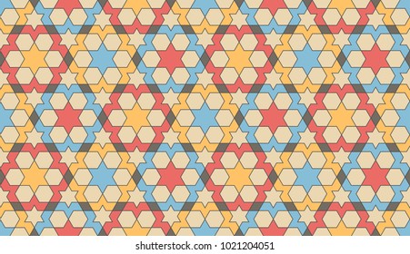 Seamless pattern in authentic arabian style. Color watches control