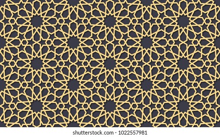 Seamless pattern in authentic arabian style. Color watches control. Vector illustration