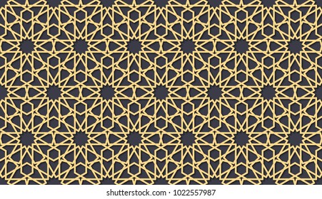 Seamless pattern in authentic arabian style. Color watches control. Vector illustration