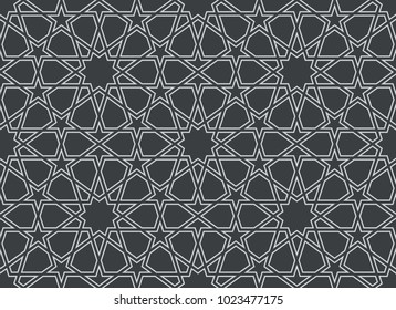 Seamless pattern in authentic arabian style. Color watches control. Vector illustration