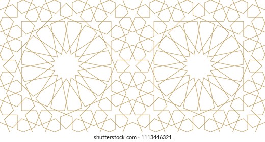 Seamless pattern in authentic arabian style. Vector illustration