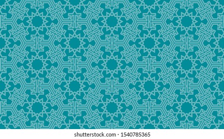 Seamless pattern in authentic arabian style. Vector illustration