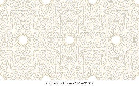 Seamless pattern in authentic arabian style. Vector illustration