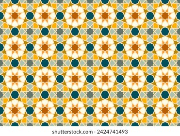 Seamless pattern in authentic arabian style. Vector illustration