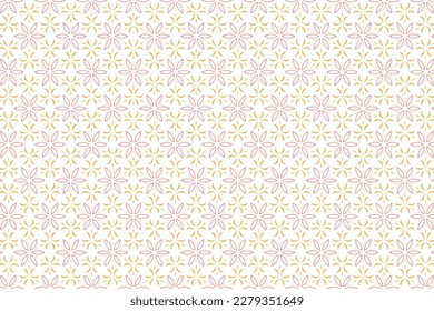 Nahtlose Muster im authentischen japanischen Stil. Geometrische Vektorgrafik. Kirschblütenmuster