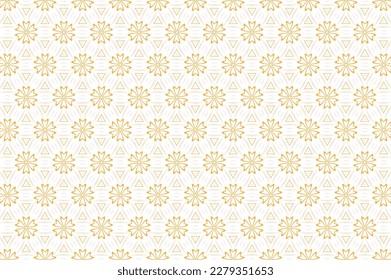 Seamless pattern in authentic japanese style. Vector Geometric illustration. Cherry blossom petals pattern.