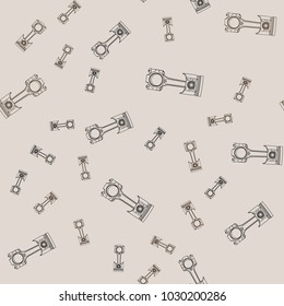 Seamless pattern of the automobile piston.
