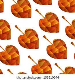 Seamless Pattern With Autumn Abstract Leaves
