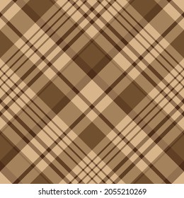 Seamless pattern in autumn beige and brown colors for plaid, fabric, textile, clothes, tablecloth and other things. Vector image. 2
