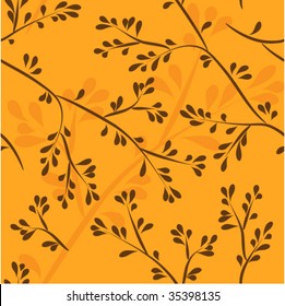 seamless pattern with autumn branches