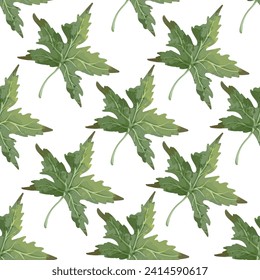 Seamless pattern with autumn colorful leaves.Vector graphics.