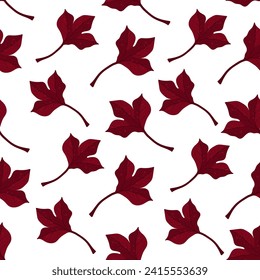 Seamless pattern with autumn colorful leaves.Vector graphics.