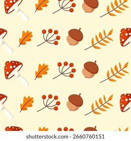 seamless pattern with autumn elements