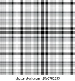 Seamless pattern in autumn gray, white and black colors for plaid, fabric, textile, clothes, tablecloth and other things. Vector image. 