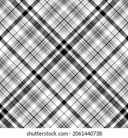 Seamless pattern in autumn gray, white and black colors for plaid, fabric, textile, clothes, tablecloth and other things. Vector image. 2