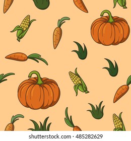 seamless pattern with autumn harvest